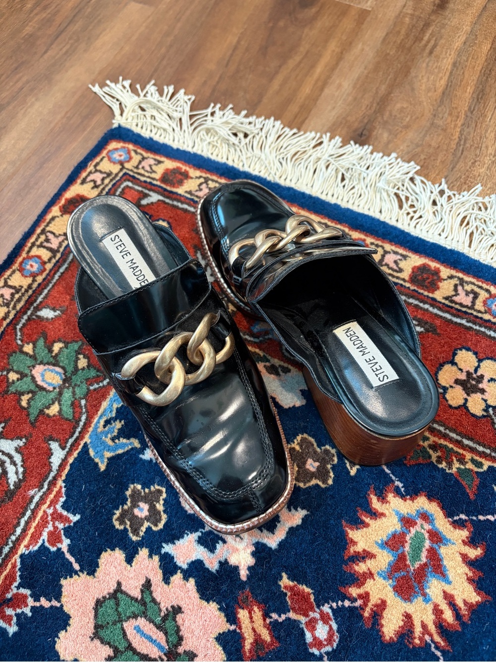 Steve Madden Black Lorie Mule